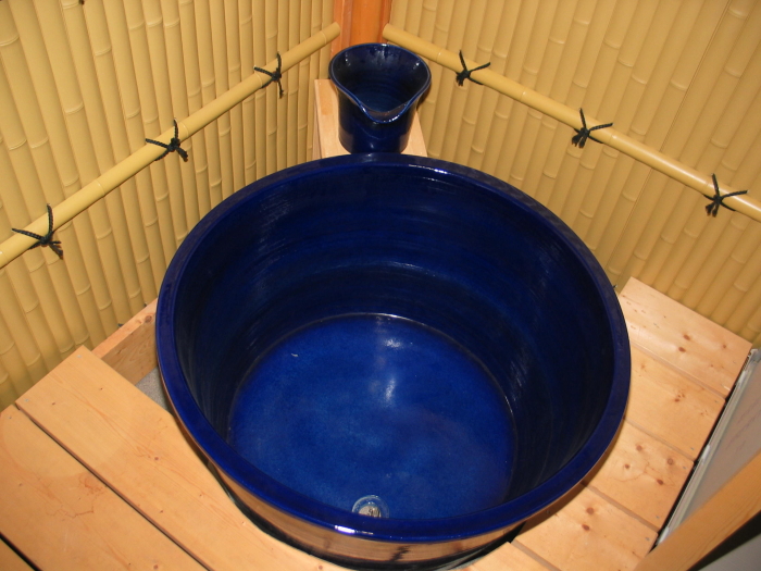 信楽焼　陶器風呂丸型φ1100×H600 陶器 風呂 信楽焼 丸型 制作　製造 販売 注文　製作