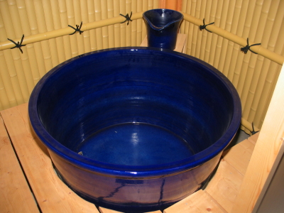 信楽焼　陶器風呂丸型φ1100×H600 陶器 風呂 信楽焼 丸型 制作　製造 販売 注文