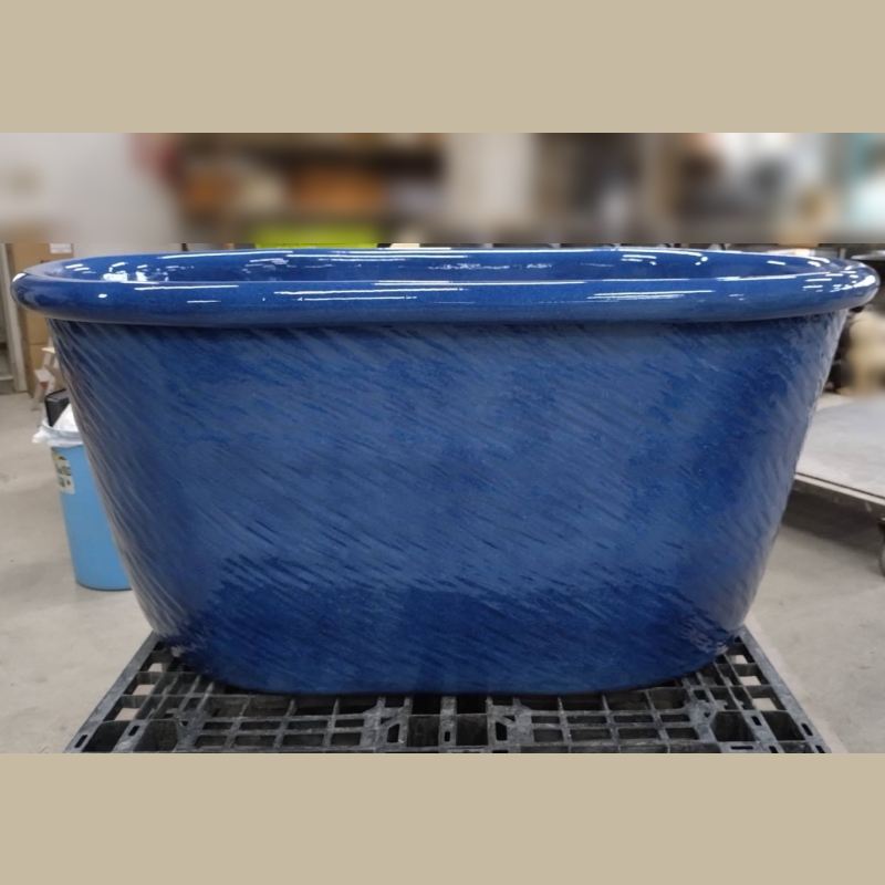 信楽焼　陶器　風呂　小判型 HURO-B1300