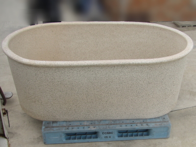 信楽焼　陶器　風呂　小判型 HURO-B1600 陶器 風呂 信楽焼 小判型 制作 販売 注文